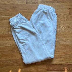 white brandy melville sweatpants